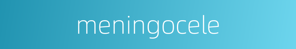 meningocele的同义词