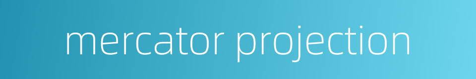mercator projection的同义词