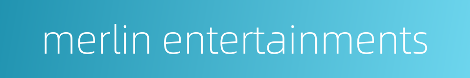 merlin entertainments的同义词