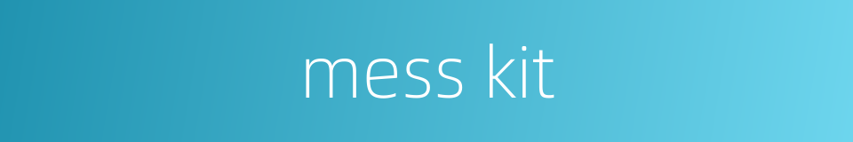 mess kit的同义词