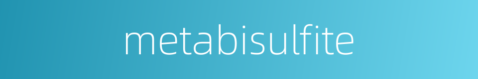 metabisulfite的同义词
