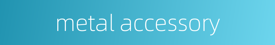metal accessory的同义词