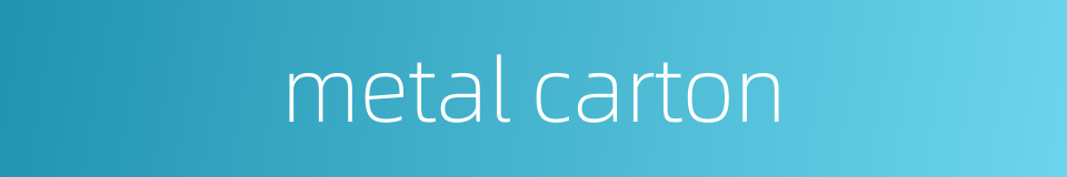metal carton的同义词