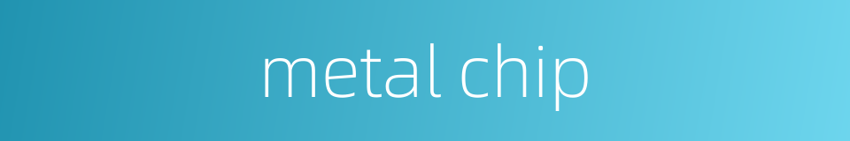 metal chip的同义词
