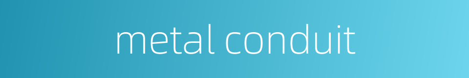 metal conduit的同义词