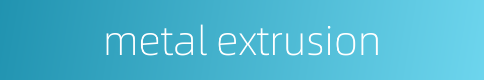 metal extrusion的同义词