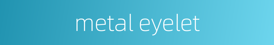 metal eyelet的同义词
