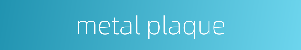 metal plaque的同义词
