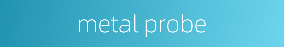 metal probe的同义词