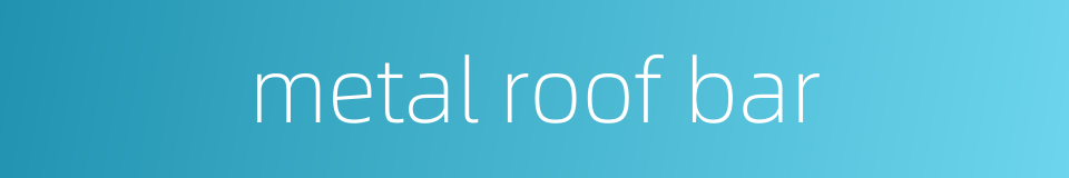 metal roof bar的同义词