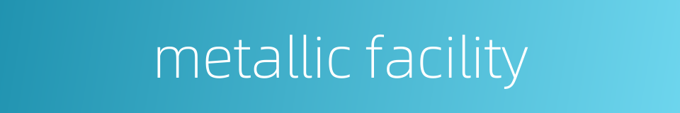 metallic facility的同义词