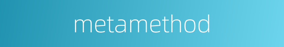 metamethod的同义词