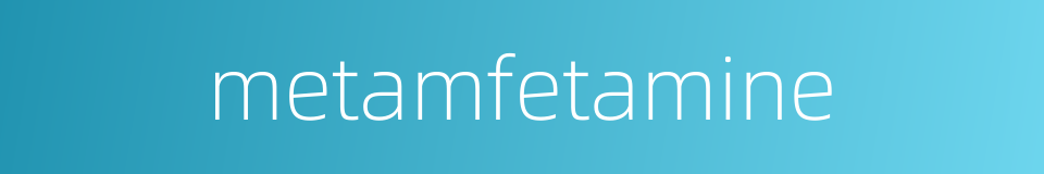 metamfetamine的同义词
