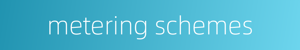 metering schemes的同义词
