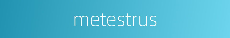 metestrus的同义词