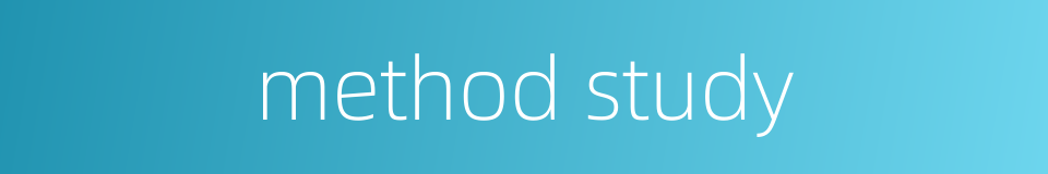 method study的同义词