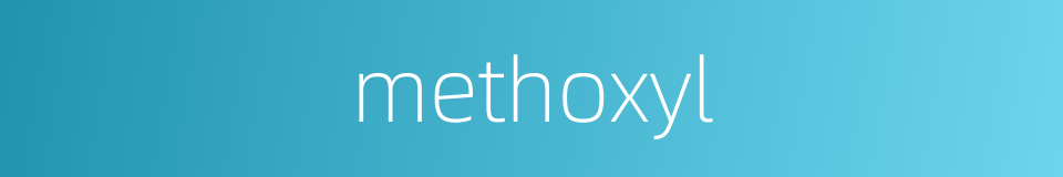 methoxyl的同义词