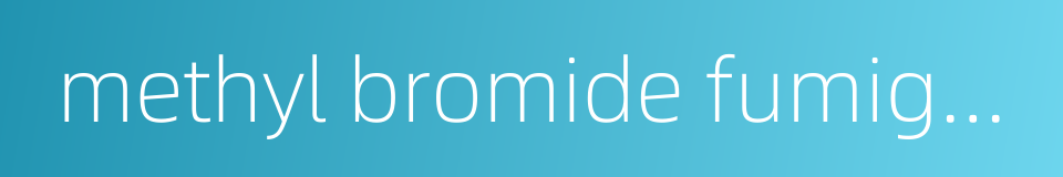 methyl bromide fumigation的同义词