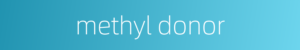 methyl donor的同义词