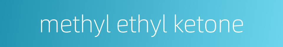 methyl ethyl ketone的同义词