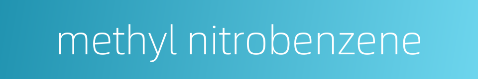methyl nitrobenzene的同义词