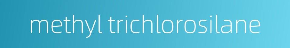 methyl trichlorosilane的同义词