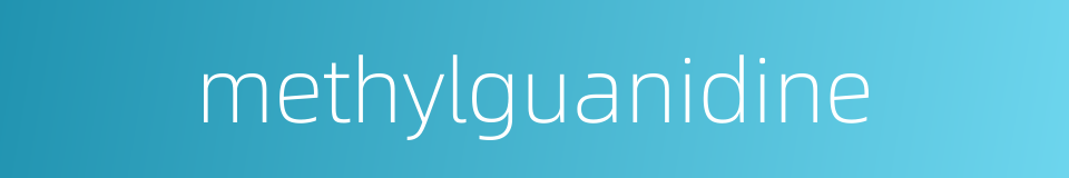 methylguanidine的同义词