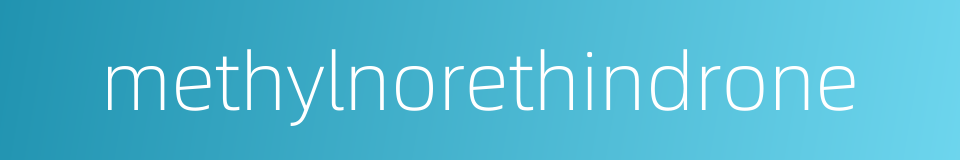 methylnorethindrone的同义词