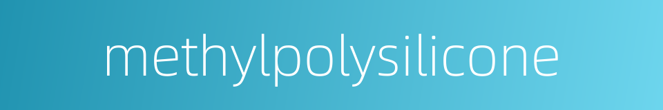 methylpolysilicone的同义词