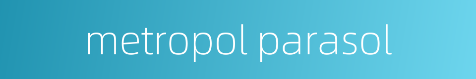 metropol parasol的同义词