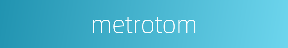 metrotom的同义词