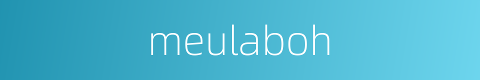 meulaboh的同义词