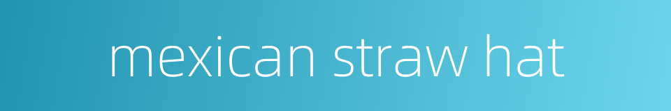 mexican straw hat的同义词