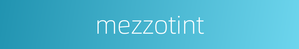 mezzotint的同义词