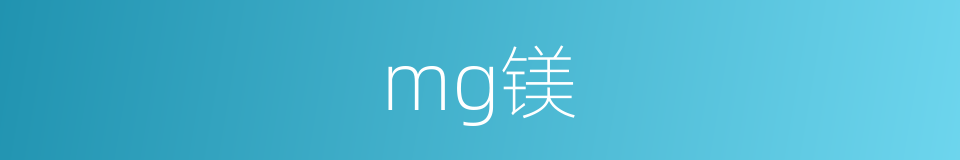 mg镁的同义词