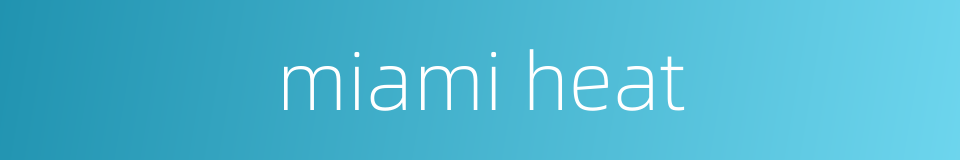 miami heat的同义词