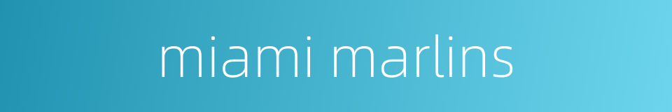miami marlins的同义词
