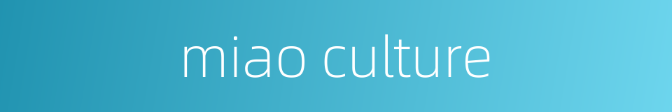 miao culture的同义词