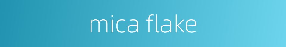 mica flake的同义词
