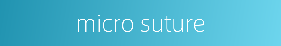 micro suture的同义词