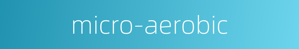 micro-aerobic的同义词