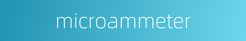 microammeter的同义词