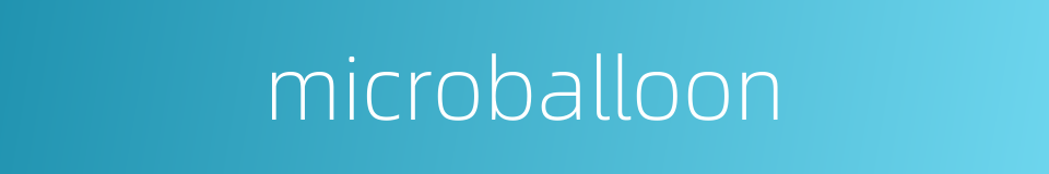 microballoon的同义词