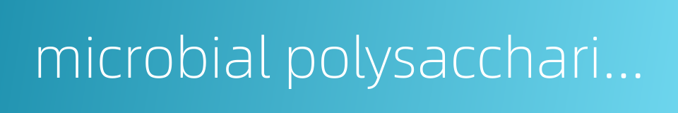 microbial polysaccharide的同义词