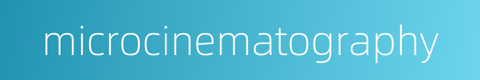 microcinematography的同义词
