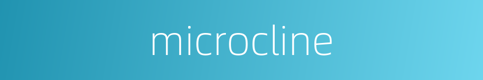 microcline的同义词