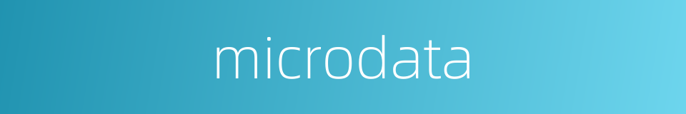 microdata的同义词