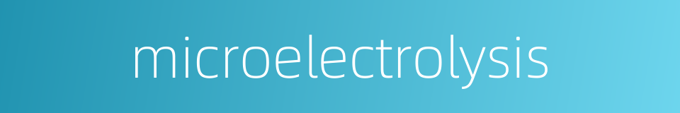 microelectrolysis的同义词