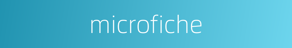 microfiche的同义词