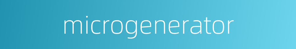microgenerator的同义词